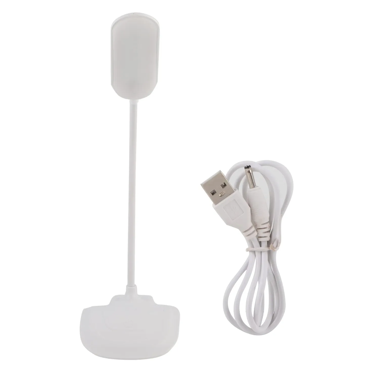 Garosa lampe de bureau LED col de cygne USB rechargeable tactile blanche