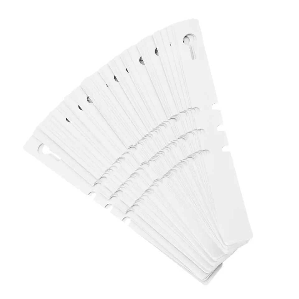 Garosa étiquettes de jardin à boucle blanches, lot de 100 en PVC