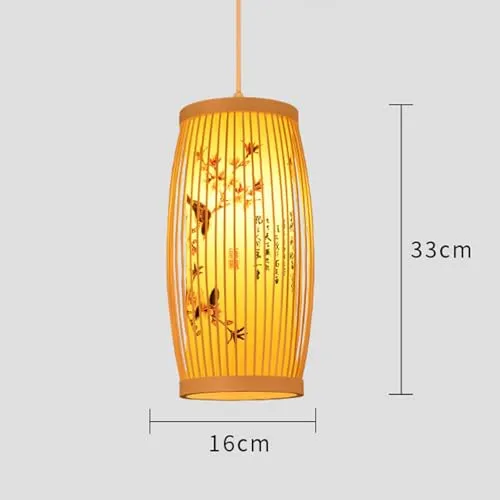 Garosa suspension bambou abat-jour rotin tressé naturel zen