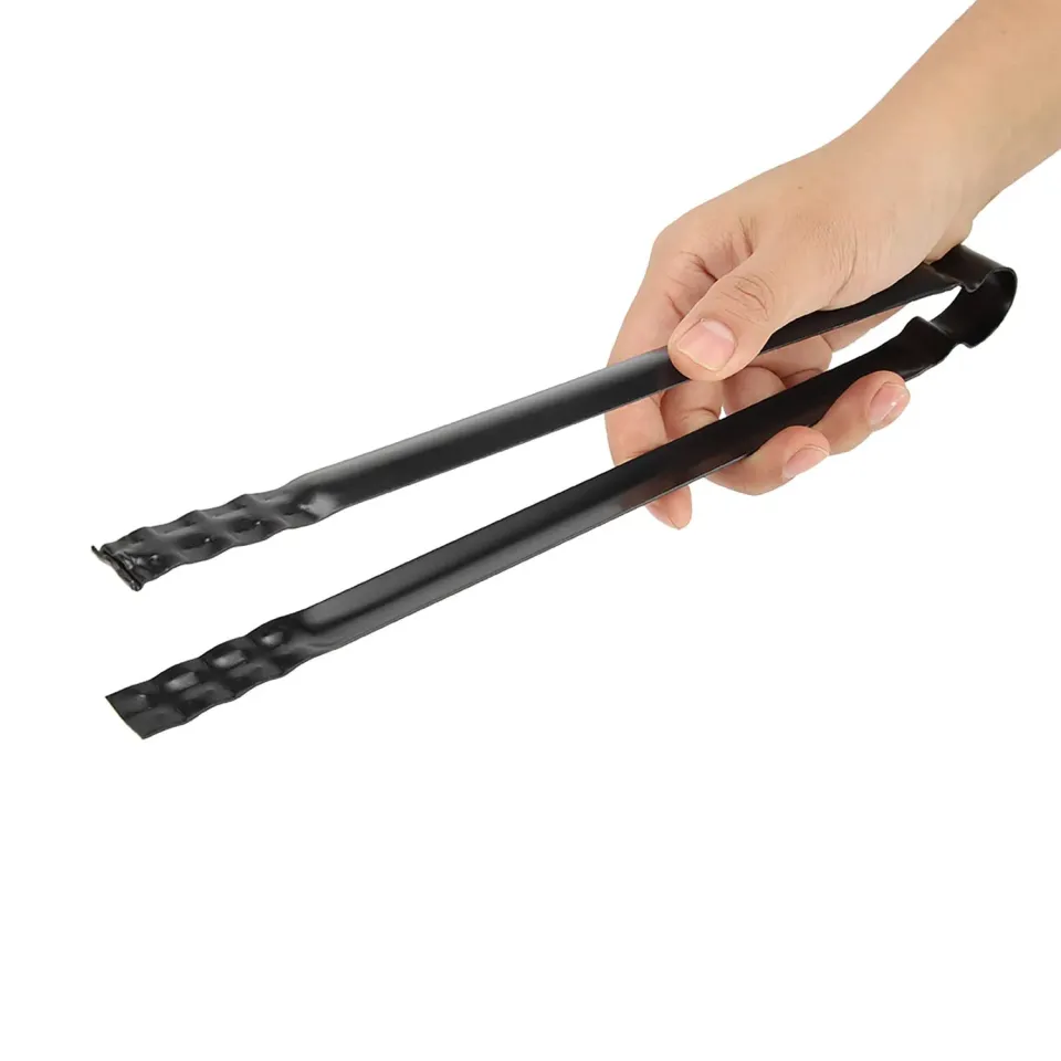 Garosa pince à charbon barbecue métal 30 cm antidérapante