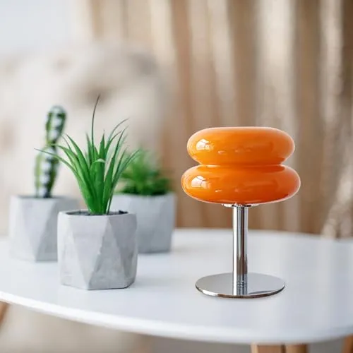 Garosa lampe de chevet tactile LED orange USB 3 intensités