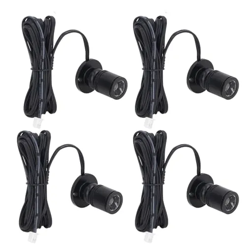 Garosa mini projecteurs LED USB 5 V noirs 4 pièces dimmables