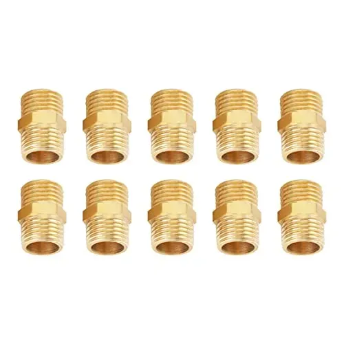 Garosa raccord hexagonal mâle 1/4 BSP, lot de 10 en laiton