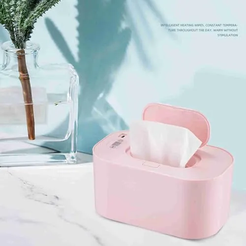 Garosa chauffe-lingettes bébé rose LED 60°C USB