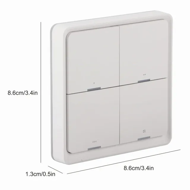 Garosa interrupteur de scène 4 voies sans fil Zigbee CR2430