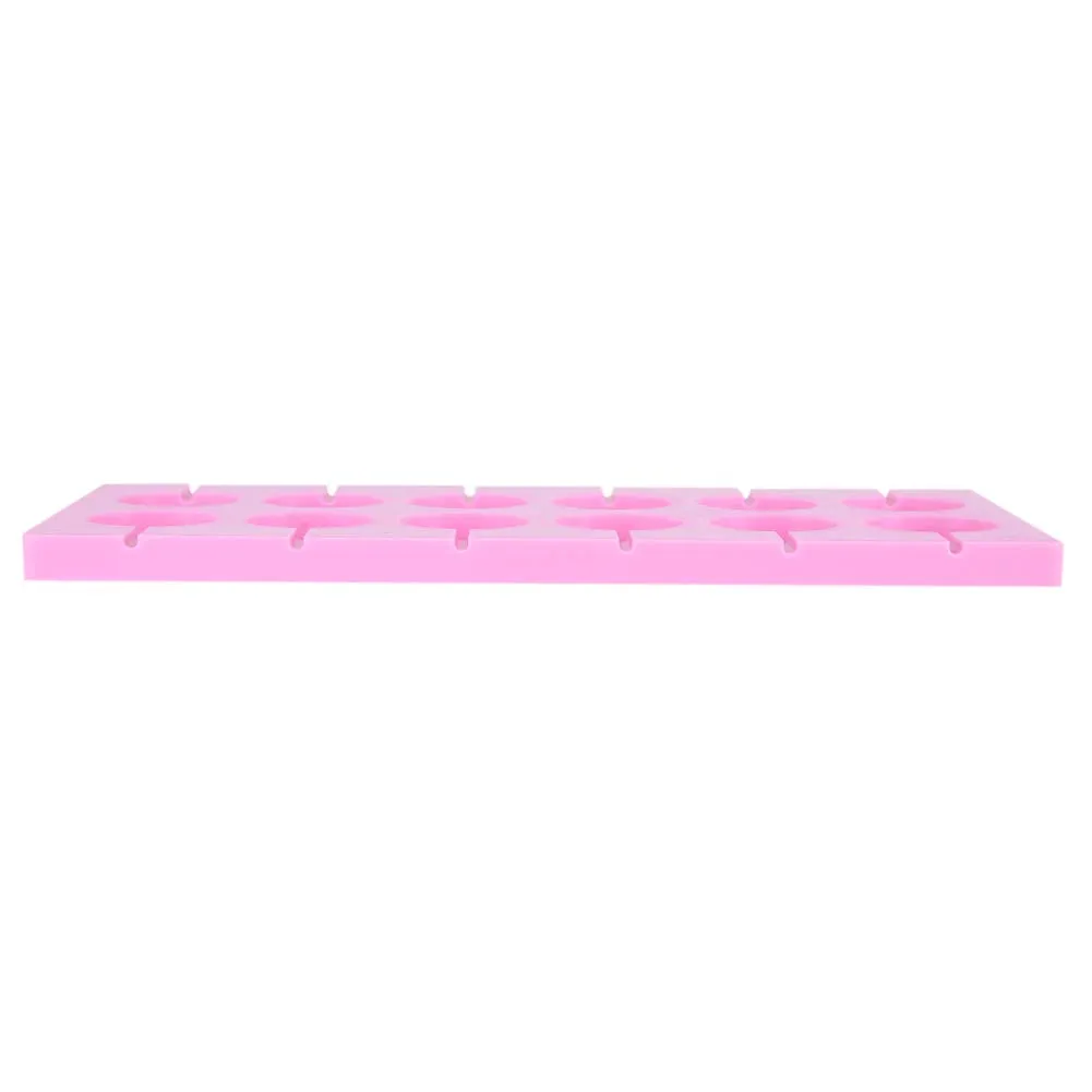 Garosa moule à sucettes rondes en silicone 12 cavités avec 12 bâtonnets