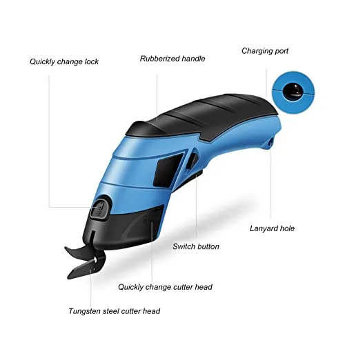 Garosa ciseaux électriques sans fil, 2 lames, recharge USB