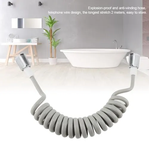 Garosa flexible de douche télescopique 2 m gris en ABS