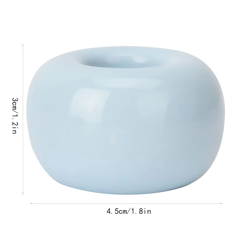 Garosa Porte-brosse à dents donut en céramique bleu