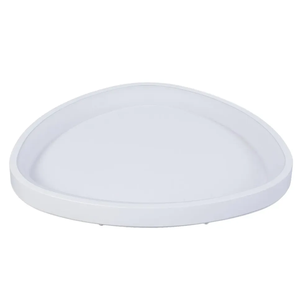 Garosa plafonnier LED triangulaire ovale 42 cm blanc