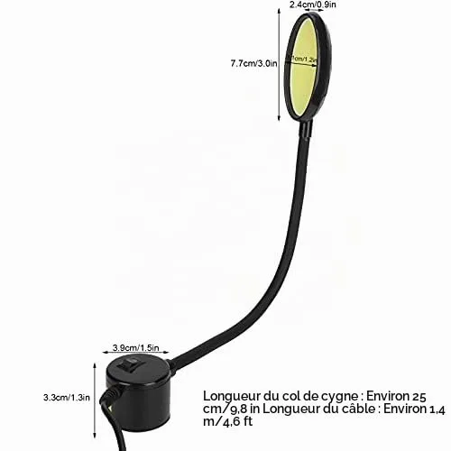 Garosa lampe de travail col de cygne 48 LED 8 W magnétique