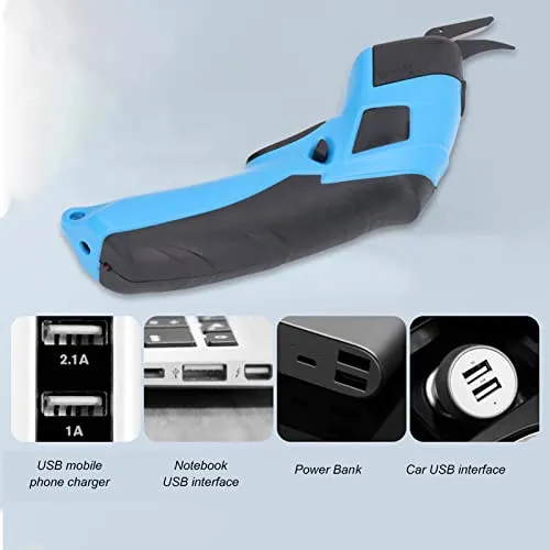 Garosa ciseaux électriques sans fil, 2 lames, recharge USB