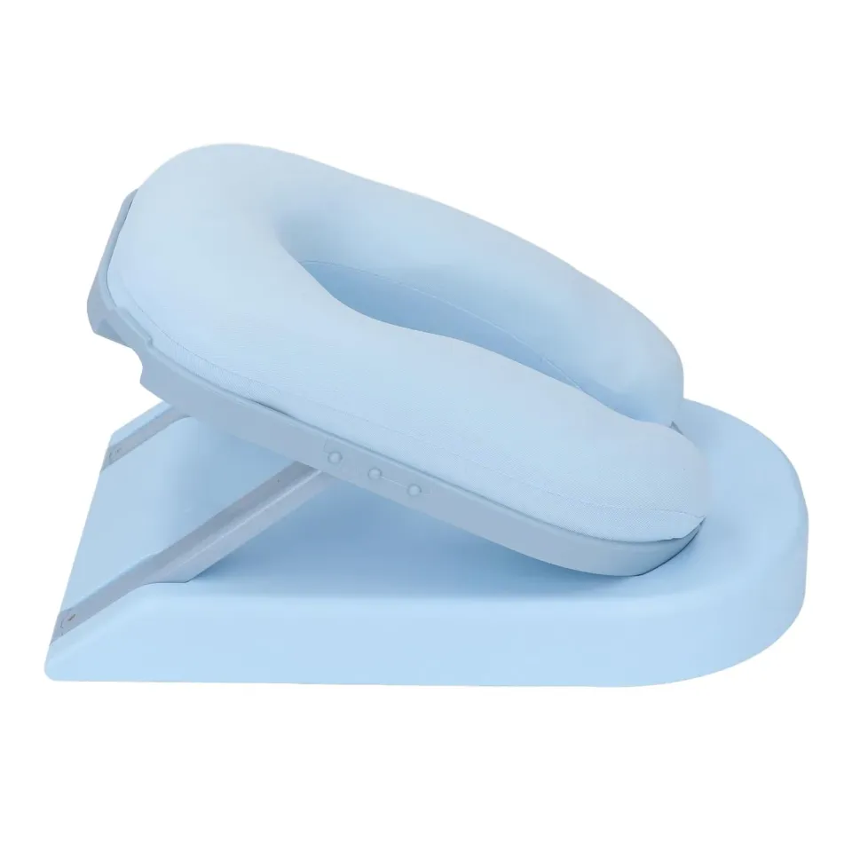 Garosa coussin sieste mémoire de forme hauteur réglable bleu