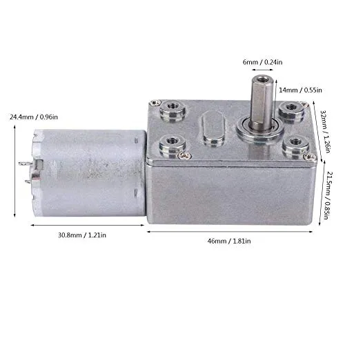 Garosa motoréducteur à vis sans fin 24 V 10 tr/min tout métal