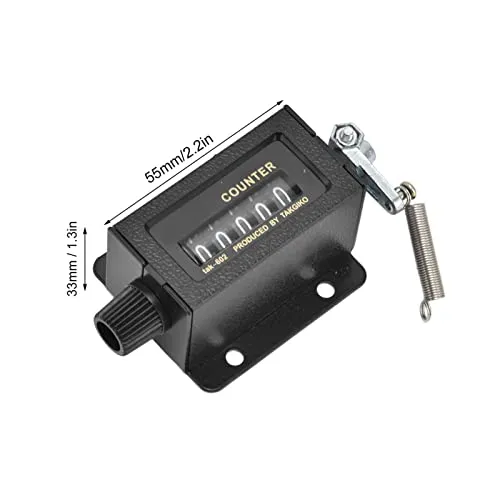 Garosa compteur mécanique 5 chiffres reset 80mm noir