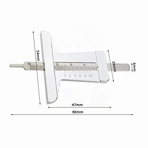 Garosa Jauge de Profondeur 0-50 mm Acier Inoxydable Pneu