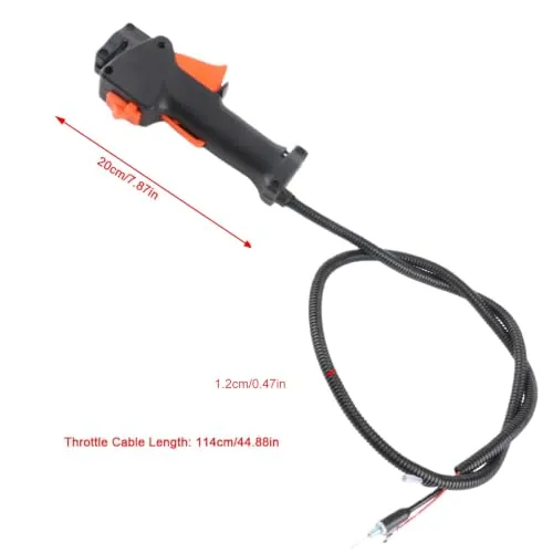 Garosa poignée accélérateur débroussailleuse 12 mm, câble 114 cm