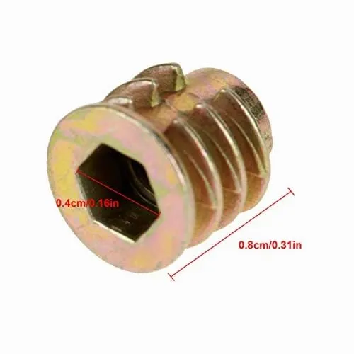 Garosa écrous à visser M4 × 8 mm, lot de 50 en alliage de zinc