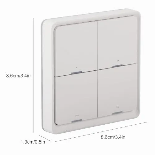 Garosa interrupteur de scène 4 voies sans fil Zigbee CR2430