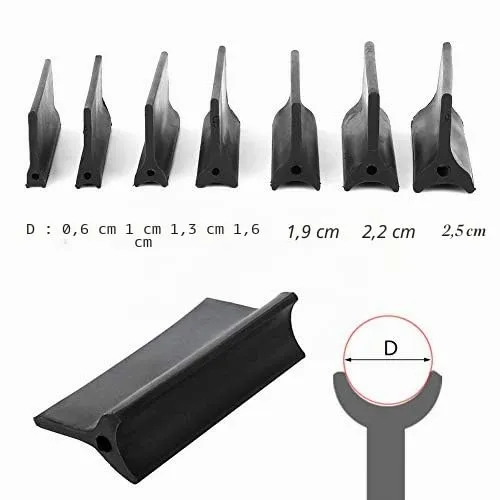 Garosa Bloc de ponçage flexible 14 pièces caoutchouc noir