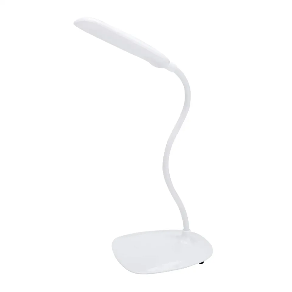 Garosa lampe de bureau LED col de cygne USB rechargeable tactile blanche