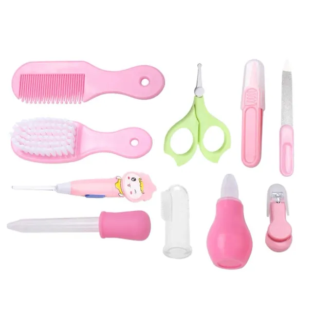 Garosa kit de soin bébé 10 pièces rose sans BPA