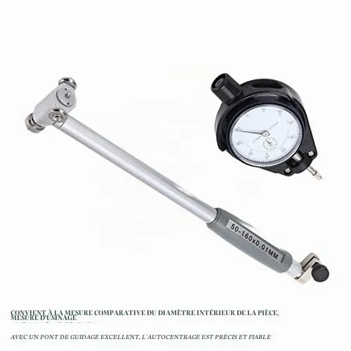 Garosa jauge d’alésage 50–160 mm à cadran en alliage d’aluminium