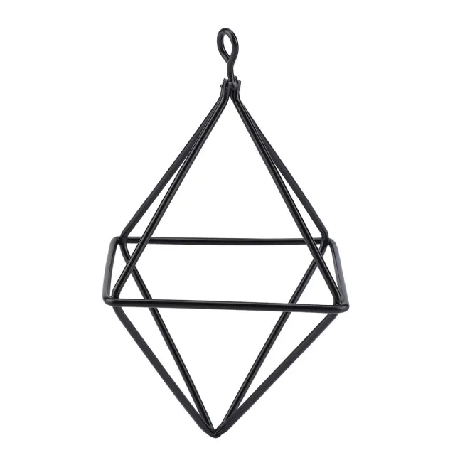 Garosa Support Plante Mural Triangulaire Fil Fer Noir
