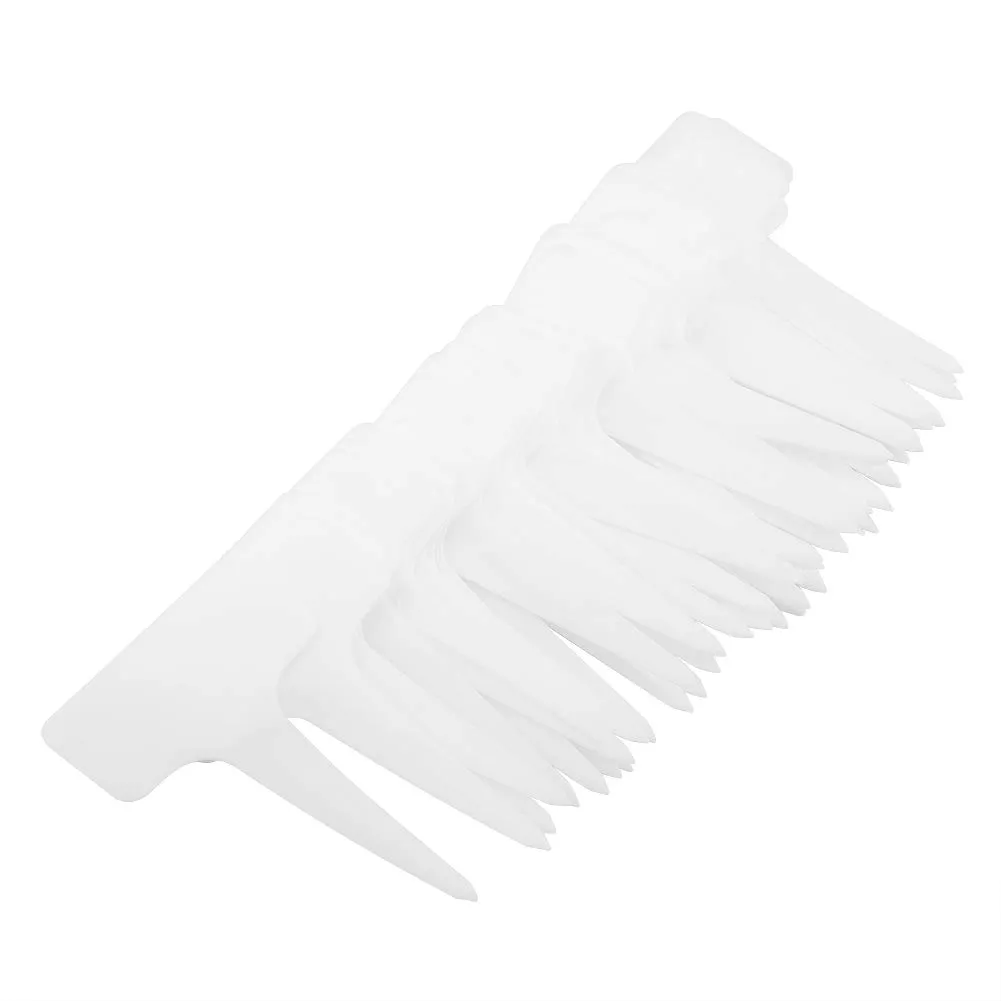 Garosa Étiquettes de plantes en T blanches, lot de 50 en PVC