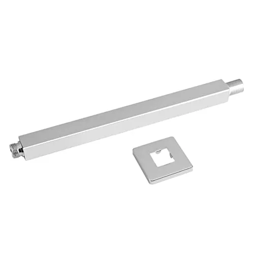 Garosa bras de douche mural 30 cm chromé en inox et laiton