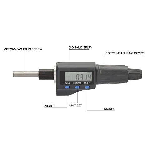 Garosa tête de micromètre numérique 0–25 mm résolution 0,001 mm