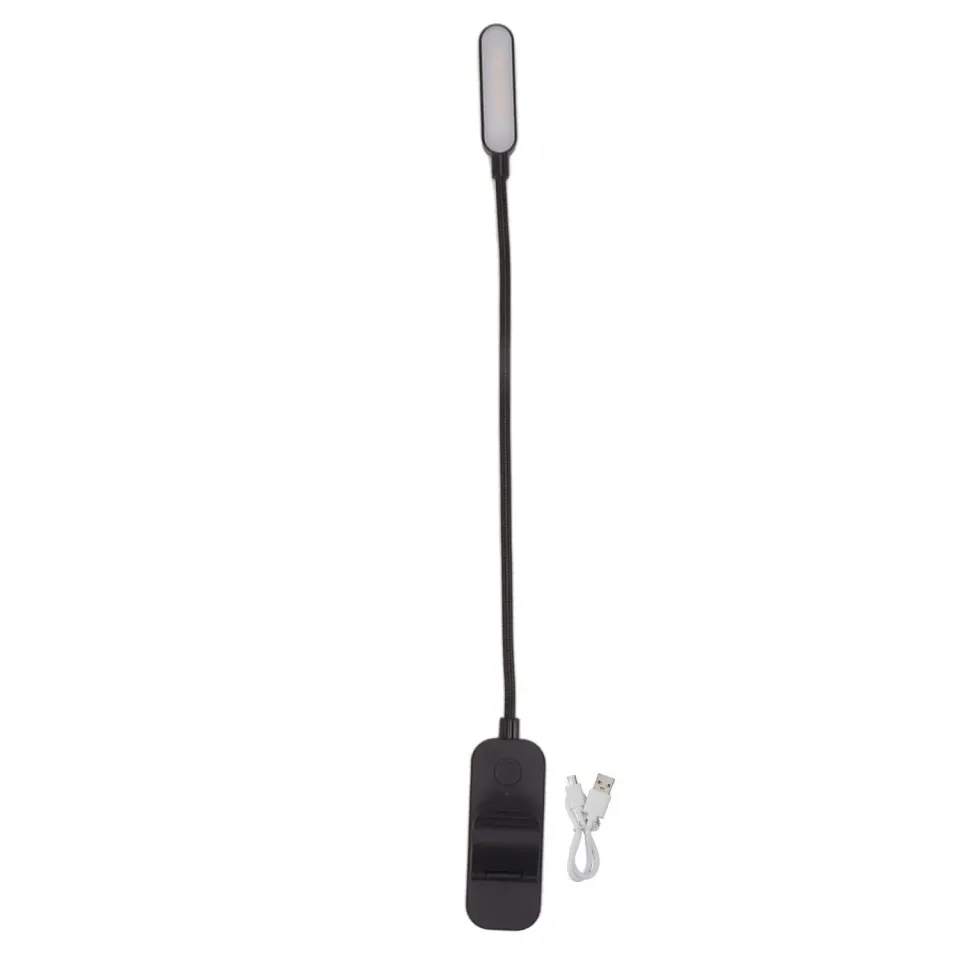 Garosa lampe lecture pince LED USB noire 8 LED 450mAh