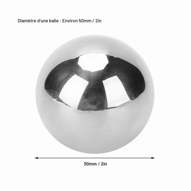 Garosa boules Baoding 50 mm en acier inoxydable 304, lot de 2