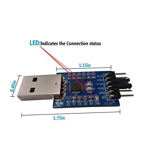 DSD TECH CP2102 convertisseur USB TTL avec câble Dupont 4 broches