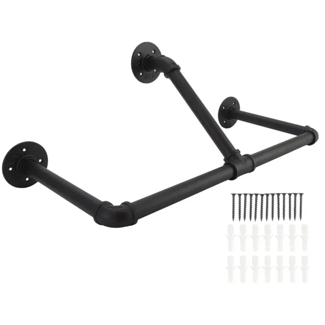 Garosa porte-manteau mural fer forgé 56x27x26cm industriel