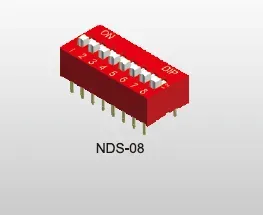 Diptronics NDS-02V commutateur DIP 2 circuits pas 2,54 mm en tube