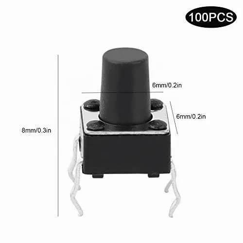 Garosa interrupteur tactile 6 × 6 × 8 mm lot de 100