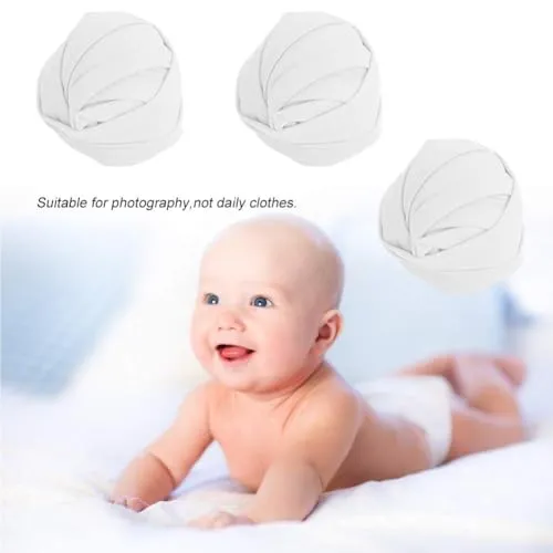 Garosa wrap photo nouveau-né en velours extensible, 120 × 120 cm, blanc