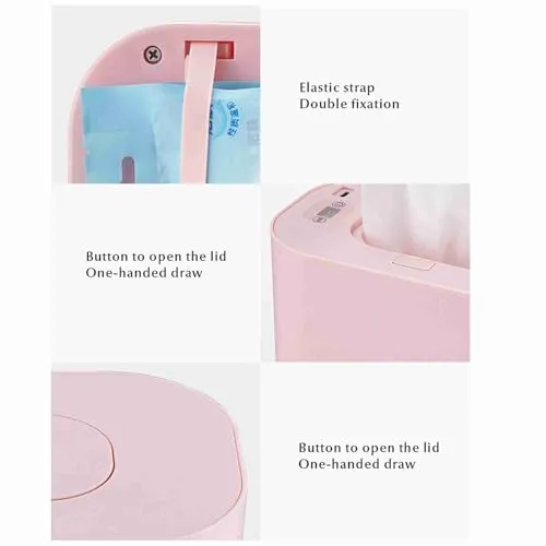 Garosa chauffe-lingettes bébé rose LED 60°C USB