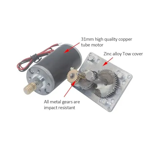 Garosa moteur à vis sans fin 12 V 50 RPM, arbre 8 mm