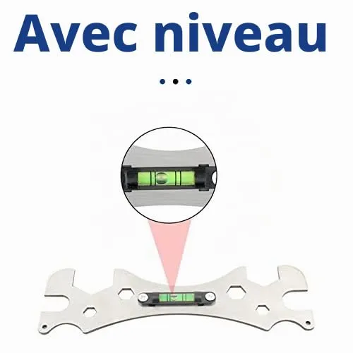 Garosa clé multifonction de plomberie avec niveau galvanisée