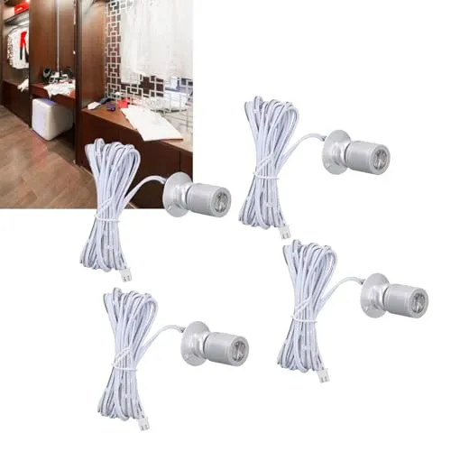 Garosa mini spot LED USB argent 4 pièces 5V
