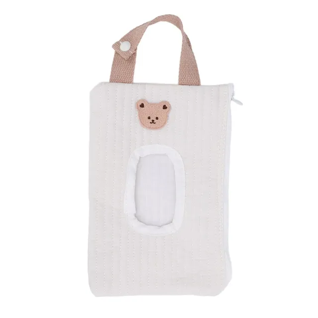 Garosa sac à mouchoirs Ours blanc 15 × 23 cm en coton